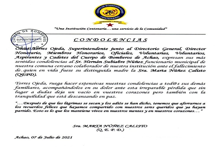 Bomberos de Achao - Abnegación y Trabajo